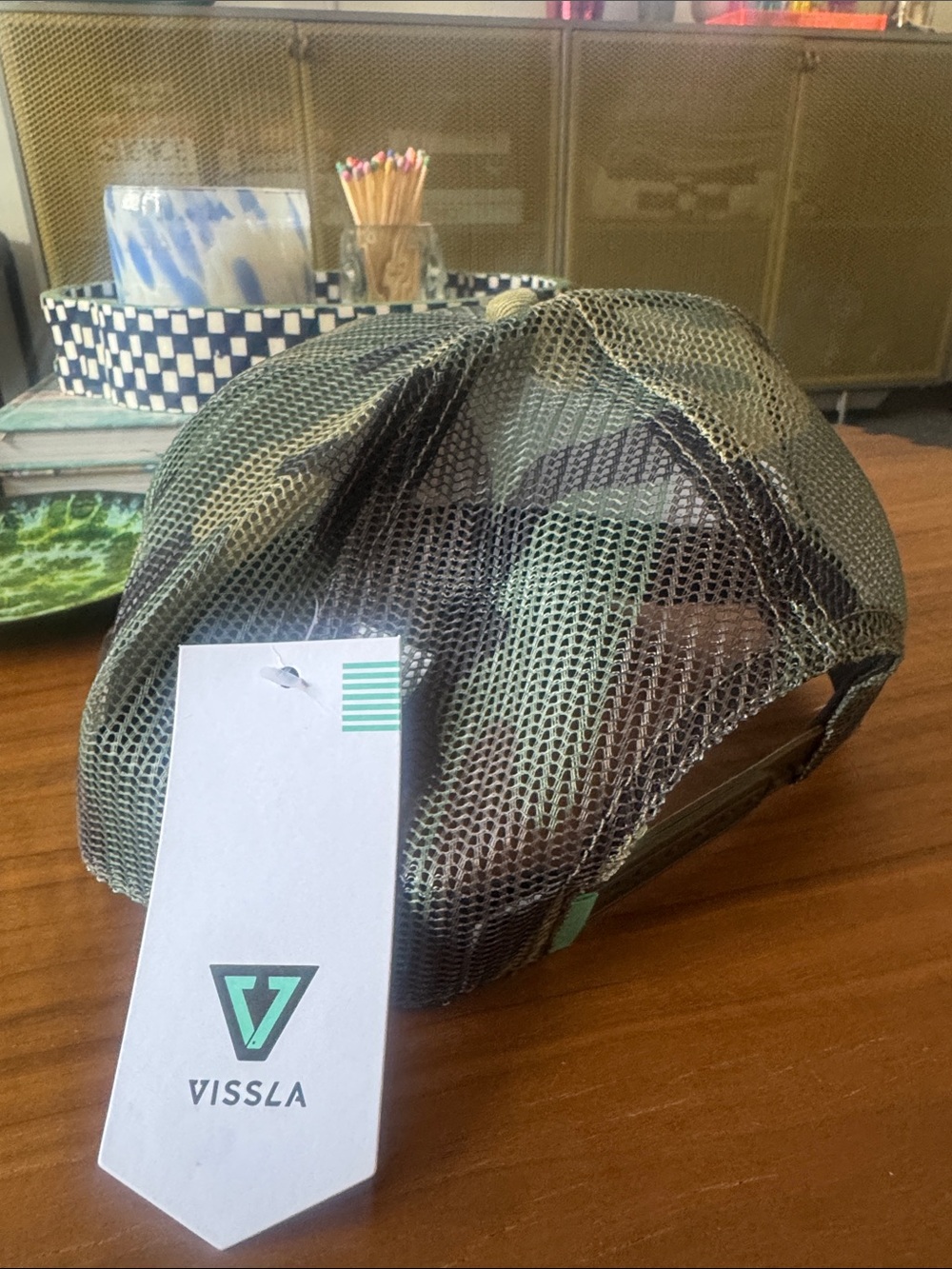 VISSLA Camouflage Mesh Trucker Hat - Green, Black - Picture 2 of 3